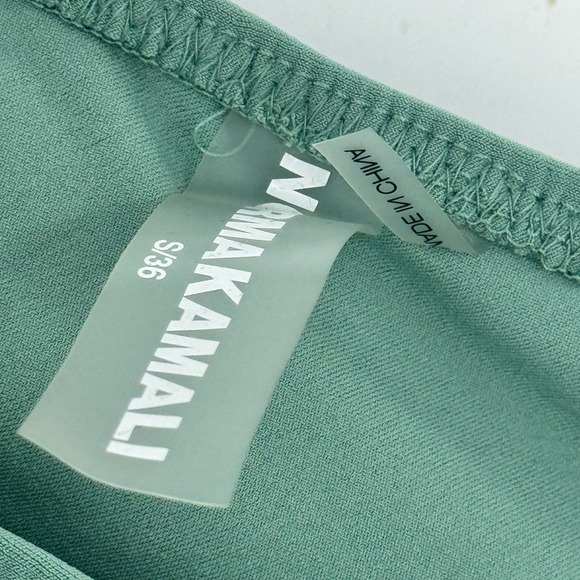 Norma Kamali One Shoulder Asymmetrical Diana Gown in Vintage Mint Size S NWT - Picture 12 of 12